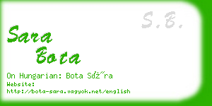 sara bota business card